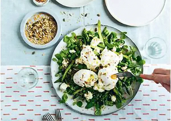 Salad PEA, ASPARAGUS, EGGS & LEMON LABNEH