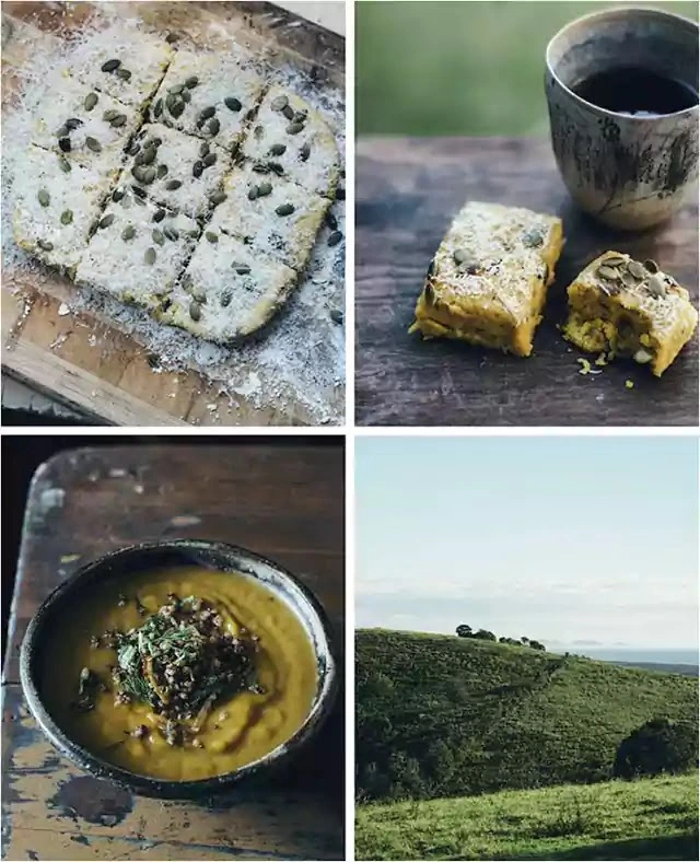 Pumpkin and fennel soup with black quinoa