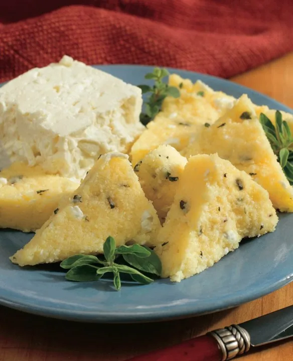 Creamy Polenta with Fresh Oregano and Feta Cheese, Vegetables and Side Dishes